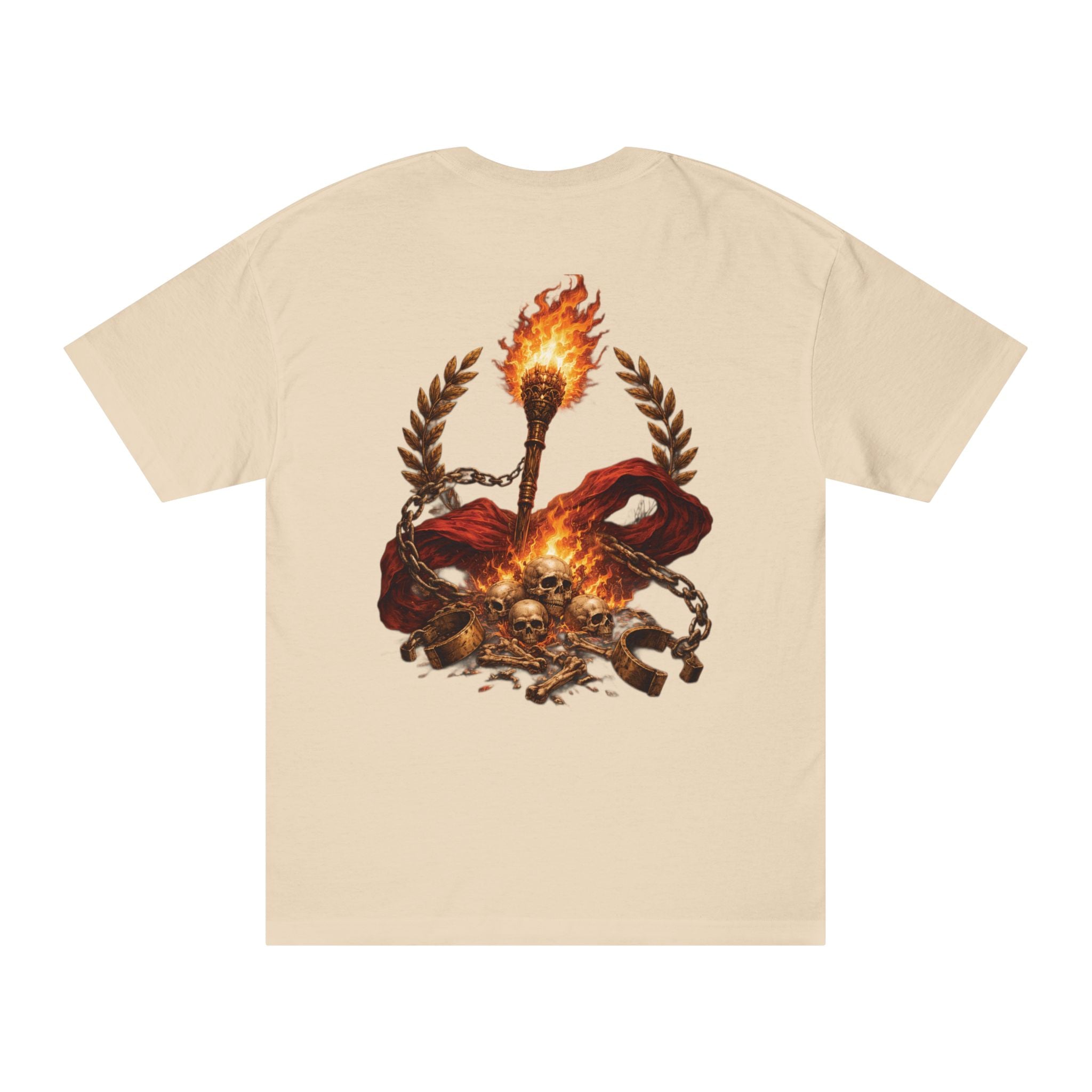Classic Tee — Flaming Torch Crest Graphic T‑Shirt