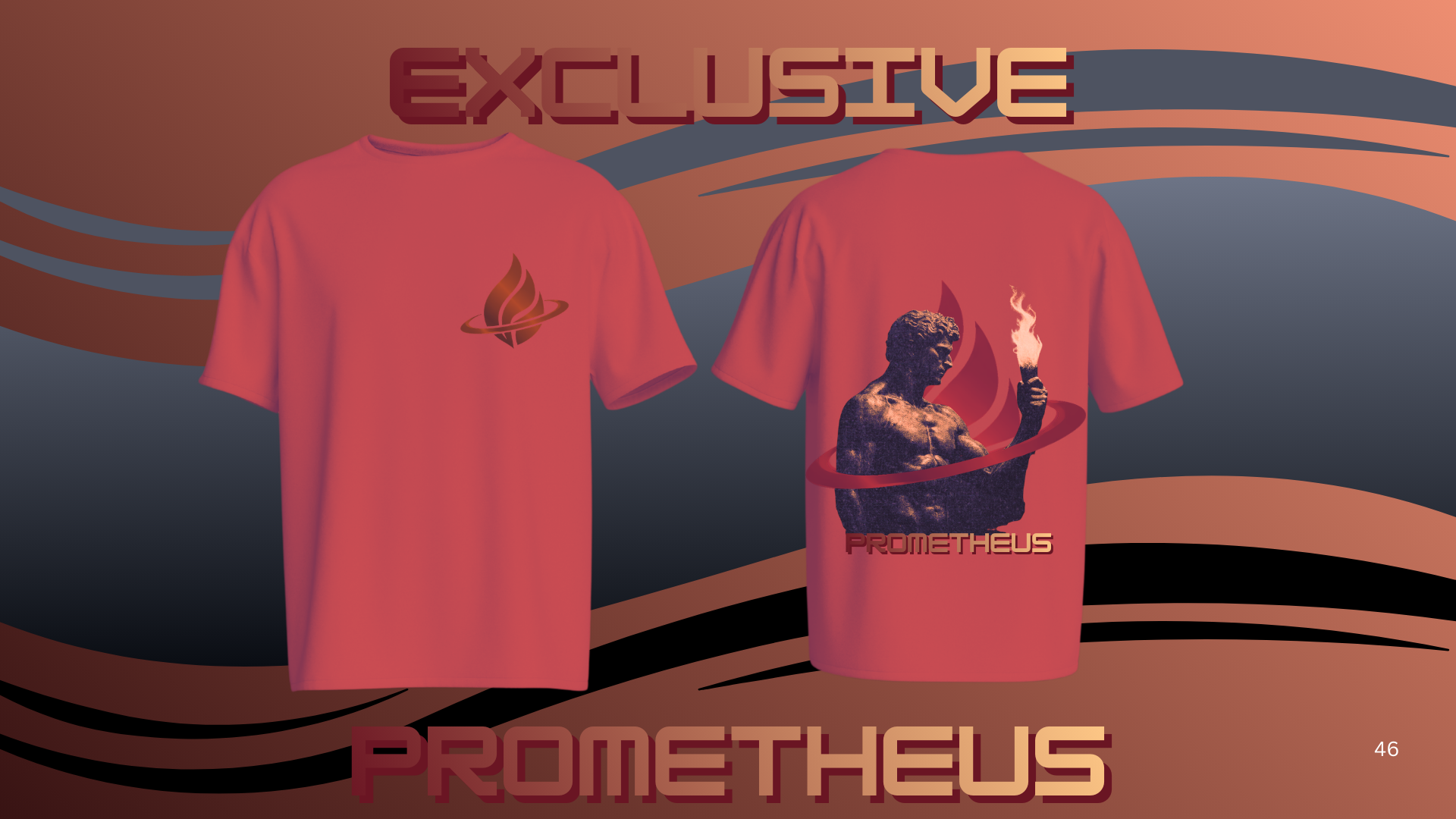 Prometheus Statue Flame Graphic Tee — Mythic Firefront T‑Shirt
