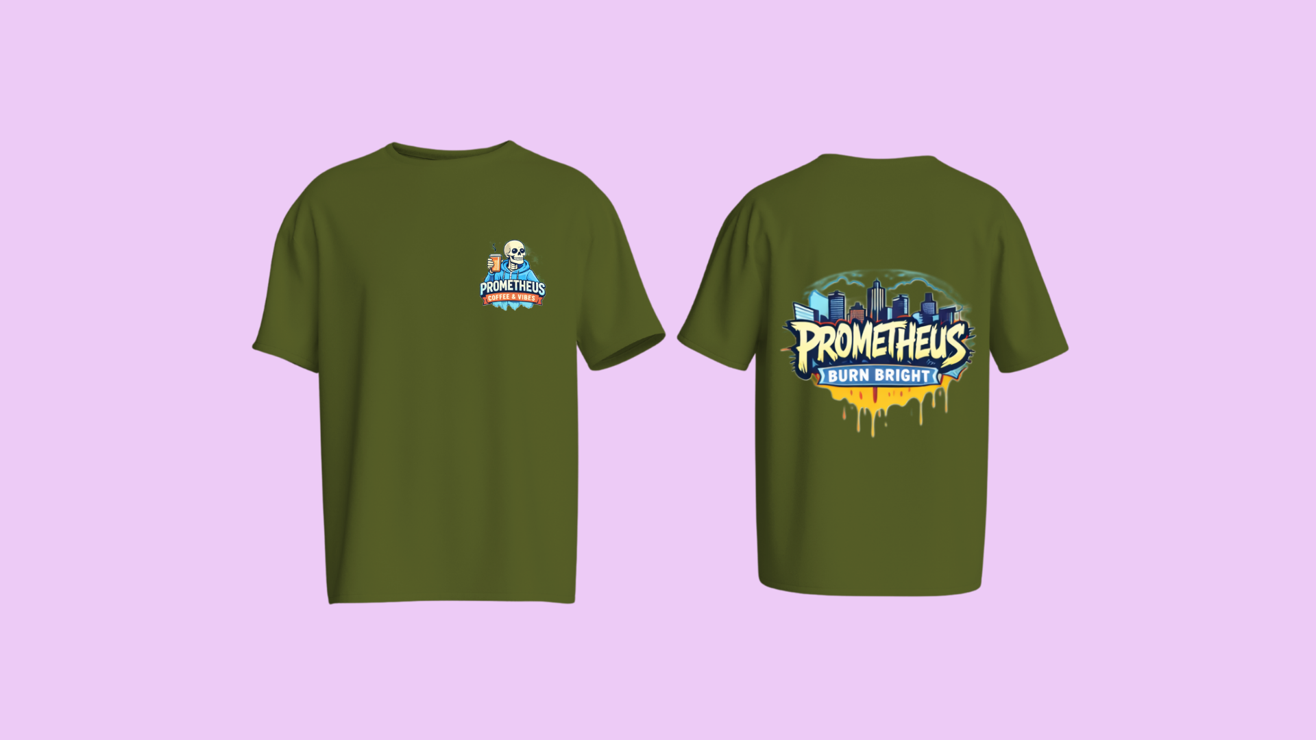 Prometheus 'Follow the Flame' Graphic T‑Shirt