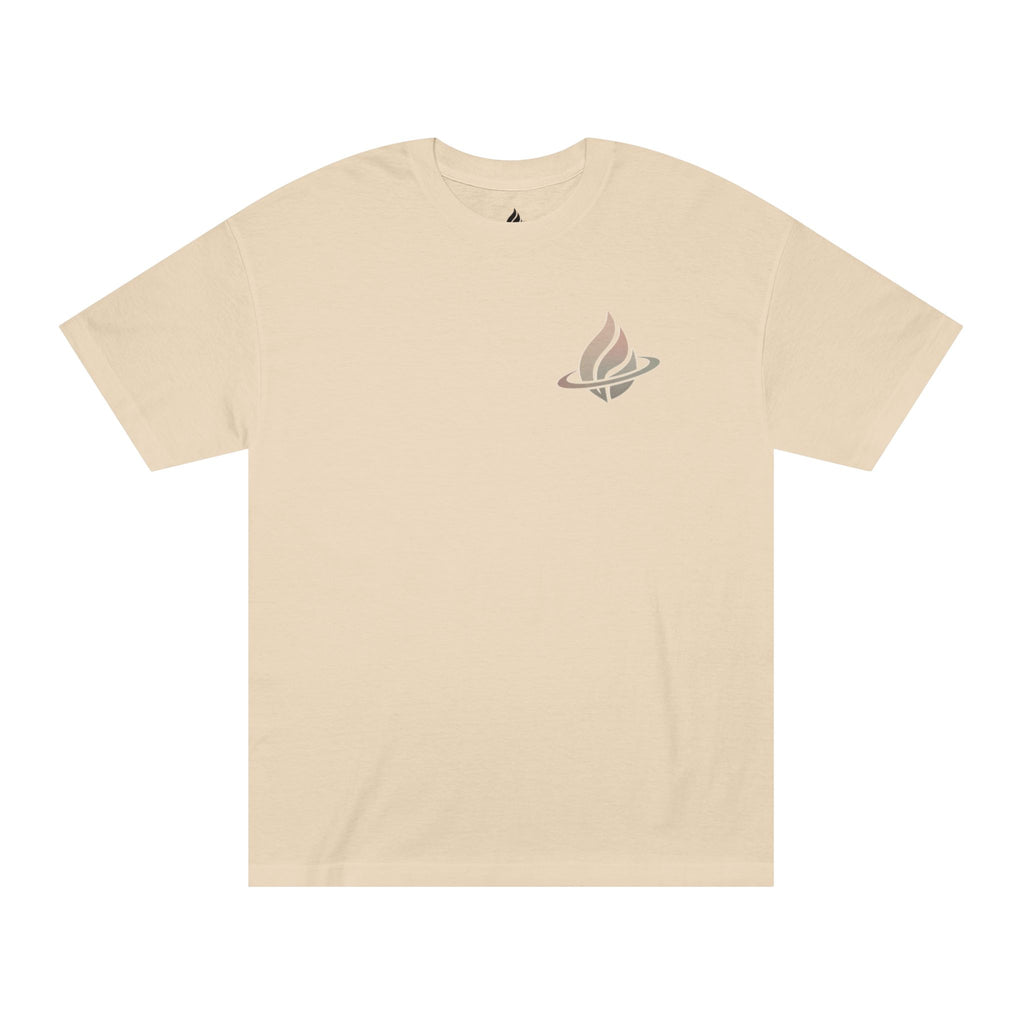 Classic Tee — Flaming Torch Crest Graphic T‑Shirt