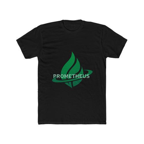 Prometheus Statue Graphic Tee — Mythic Green Flame Logo T-Shirt